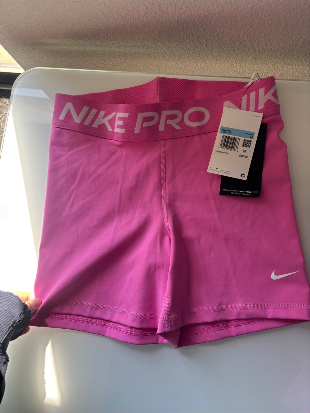 Nike Pro Women's Hot Pink Bike Shorts